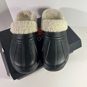Unisex Bass‎ Outdoor Filed Slide Lined Clogs Black Faux Shearling NIB M10 W11